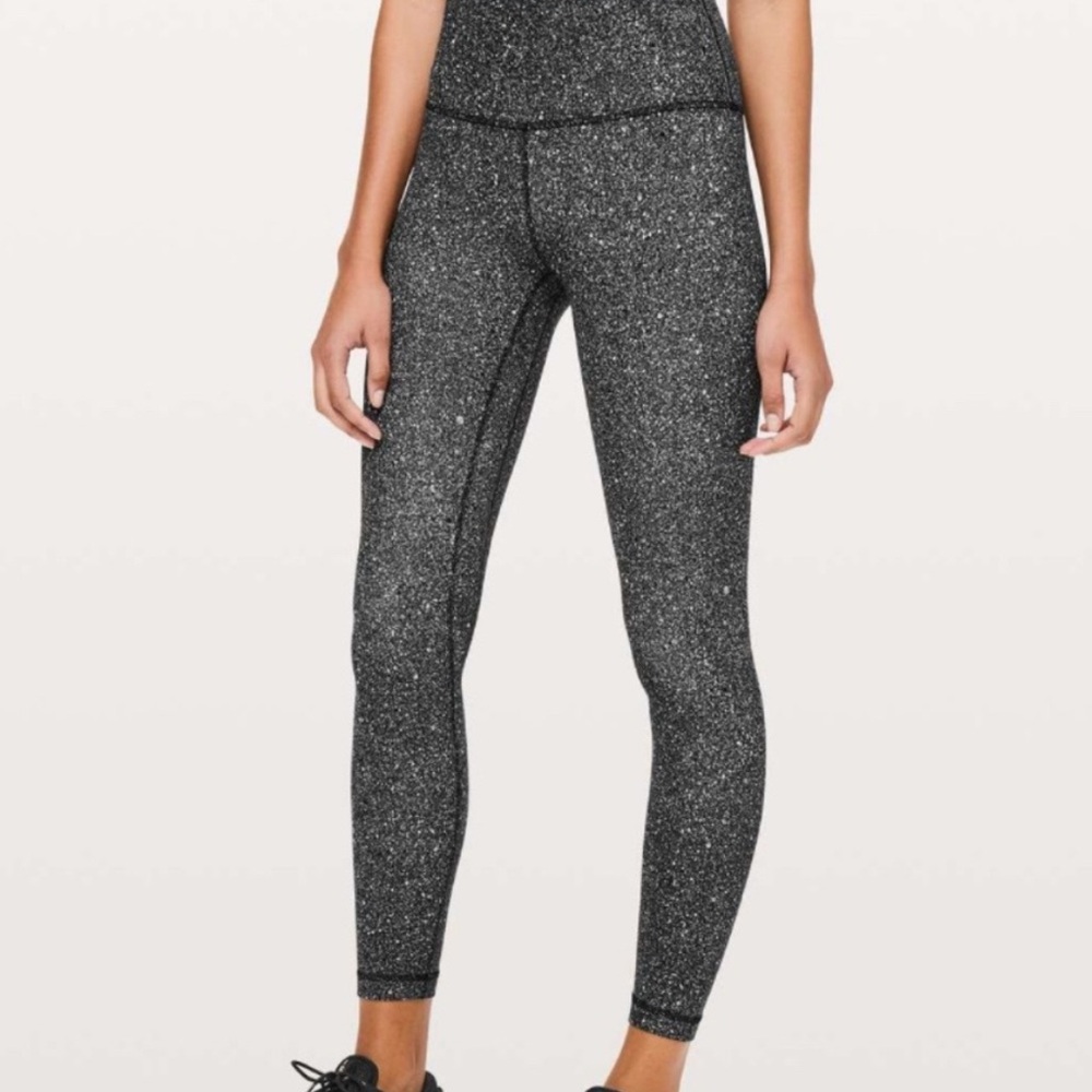 Lululemon Athletica Black and White Patterned Leggings